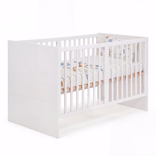 Babybett 70 x 140 cm - modernes Design - aus Holz - mitwachsend